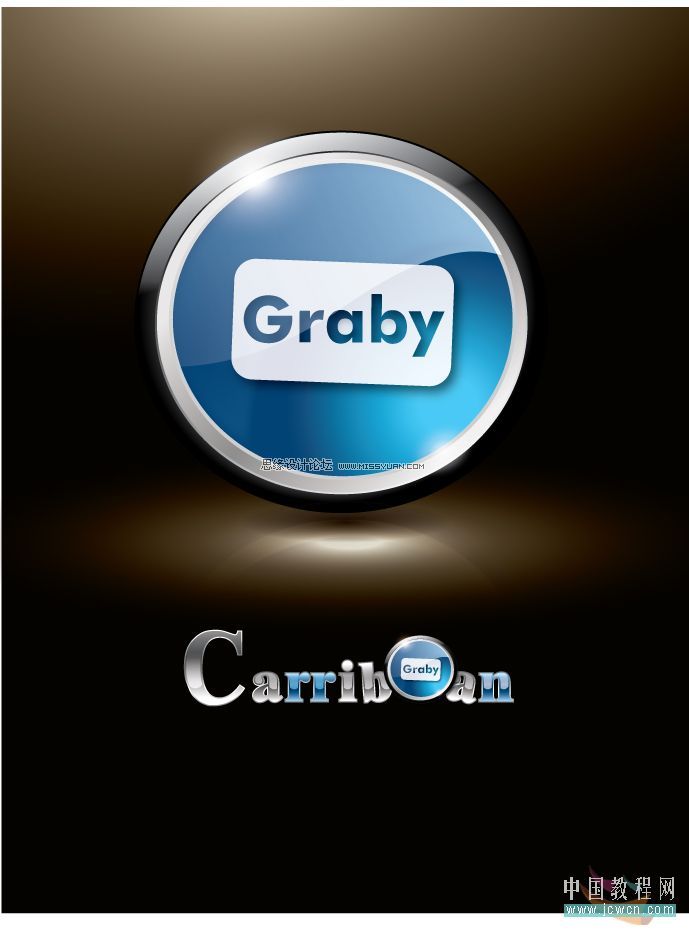 Illustrator制作漂亮水晶按钮图标  第1张