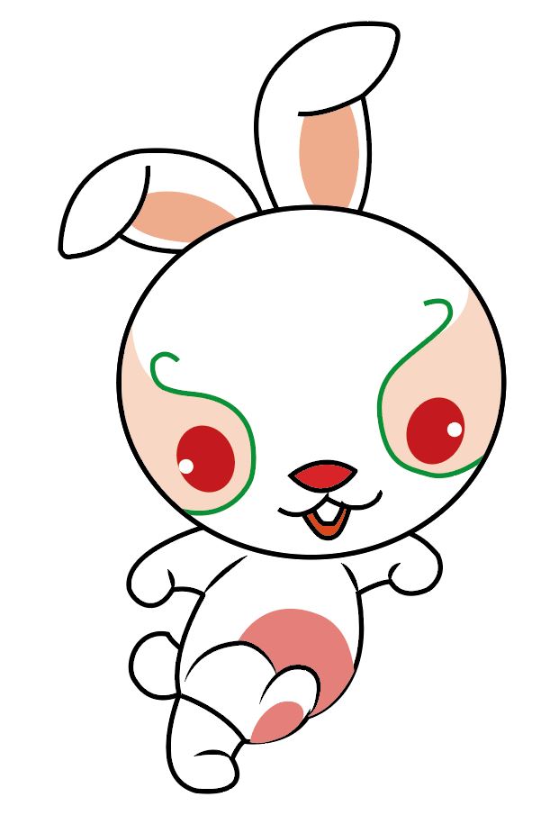 Illustrator绘制乖乖兔漫画形象矢量图标设计技巧