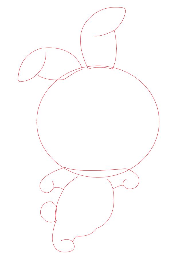 Illustrator绘制乖乖兔漫画形象矢量图标设计技巧  第3张