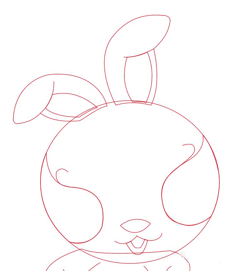 Illustrator绘制乖乖兔漫画形象矢量图标设计技巧  第4张