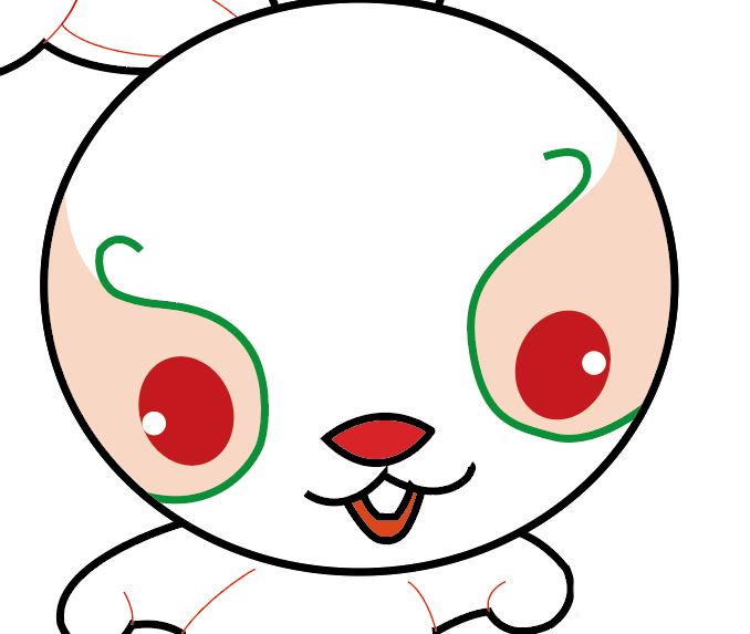 Illustrator绘制乖乖兔漫画形象矢量图标设计技巧  第9张