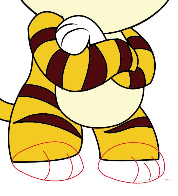 Illustrator手绘挑衅的小老虎矢量图图标的技巧  第10张