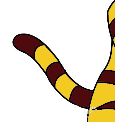 Illustrator手绘挑衅的小老虎矢量图图标的技巧  第11张