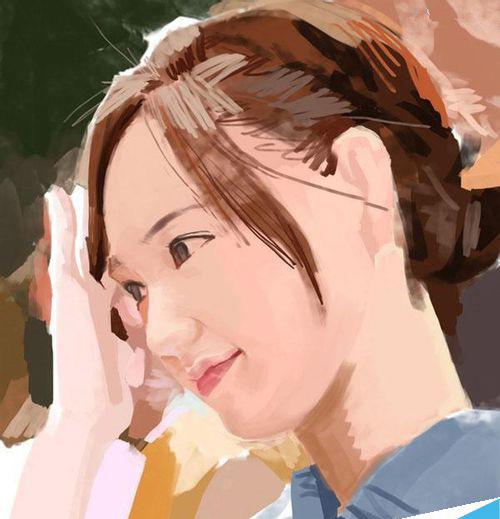 Painter绘制一幅写实美女插画方法教程  第4张