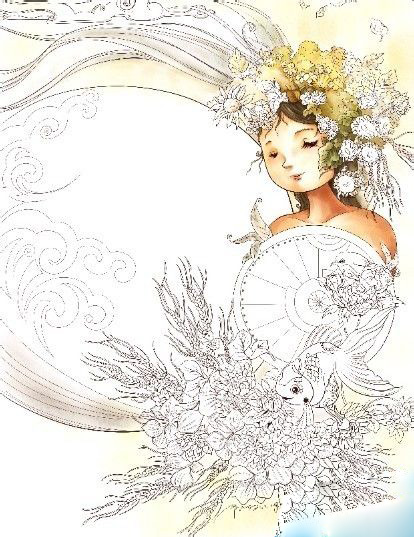 Painter结合sai绘制儿童插画之花神方法 第3张 Painter结合sai绘制儿童插画之花神方法 第3张