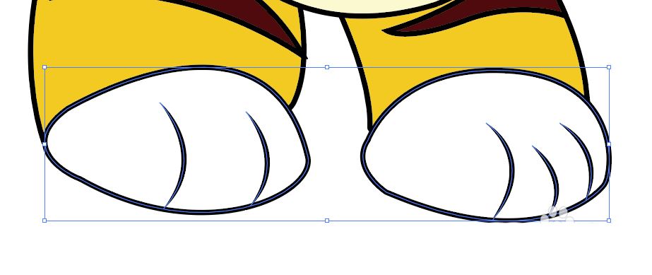 Illustrator手绘挑衅的小老虎矢量图图标的技巧  第12张