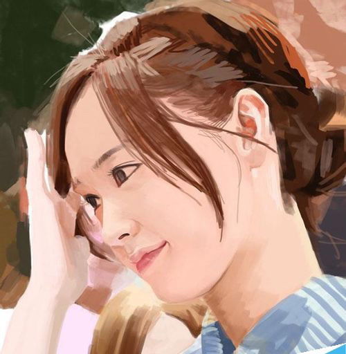 Painter绘制一幅写实美女插画方法教程  第5张