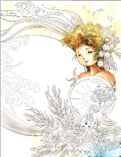 Painter结合sai绘制儿童插画之花神方法 第4张 Painter结合sai绘制儿童插画之花神方法 第4张