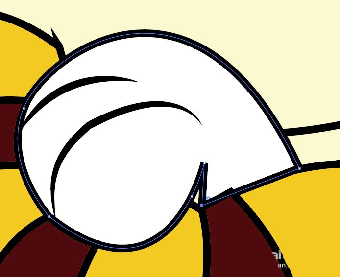 Illustrator手绘挑衅的小老虎矢量图图标的技巧  第13张