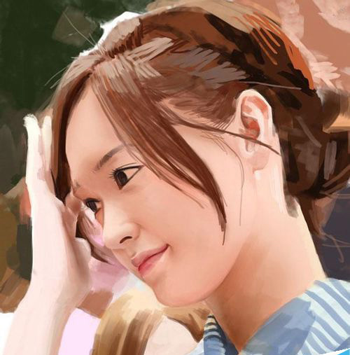 Painter绘制一幅写实美女插画方法教程  第6张