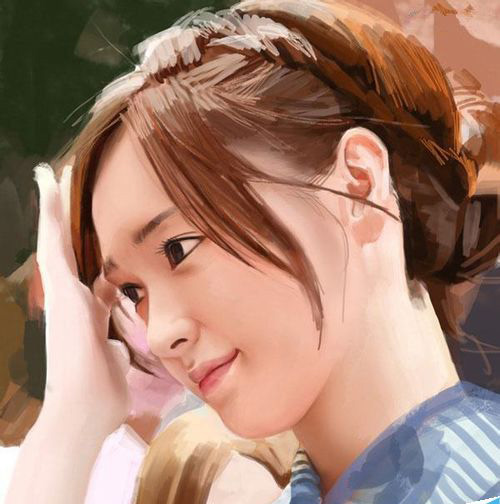 Painter绘制一幅写实美女插画方法教程  第8张