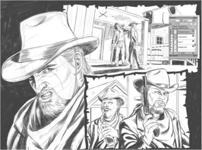 Painter利用修饰铅笔简单绘制漫画书页面方法 第11张 Painter利用修饰铅笔简单绘制漫画书页面方法 第11张