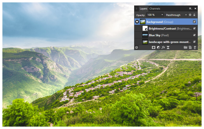 使用Photoshop合成创意的小女孩儿与大熊猫亲和场景图片  第4张