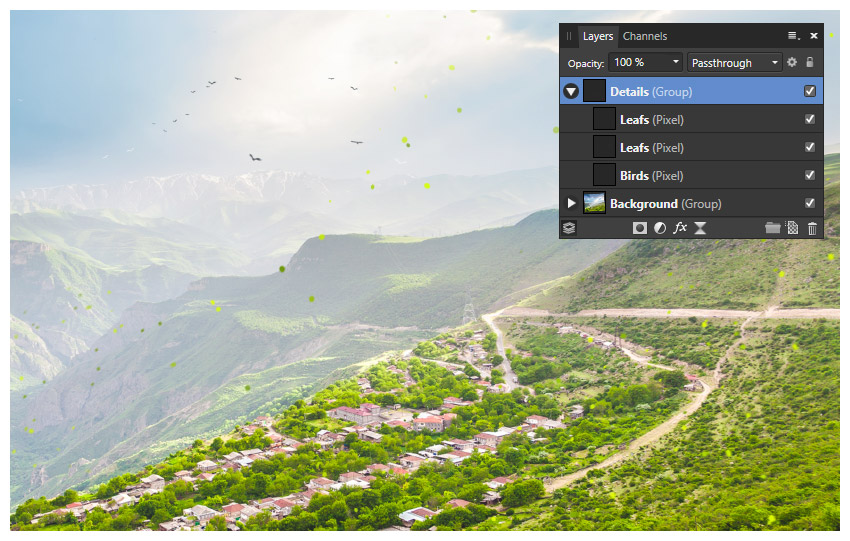 使用Photoshop合成创意的小女孩儿与大熊猫亲和场景图片  第6张