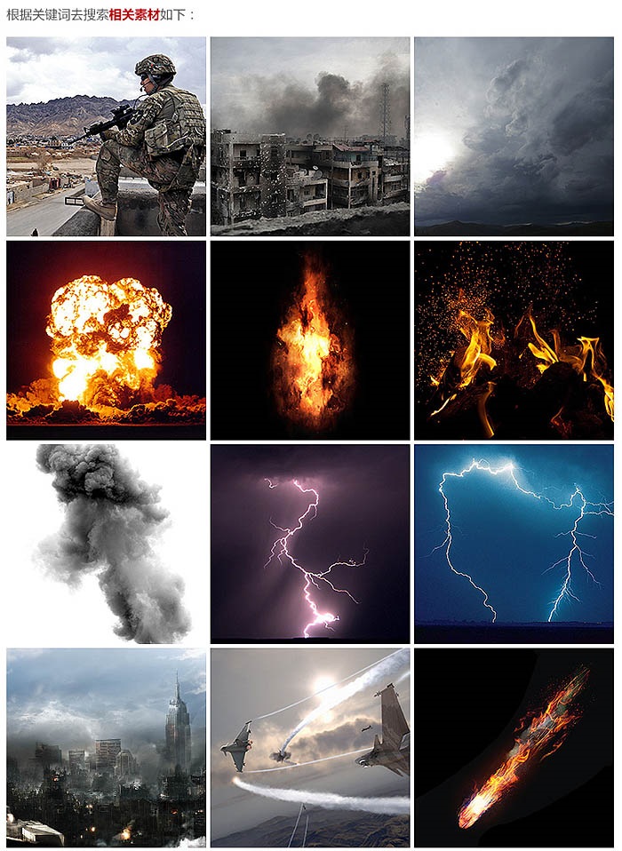 战争海报，PS合成战争电影主题海报图片设计教程  第4张