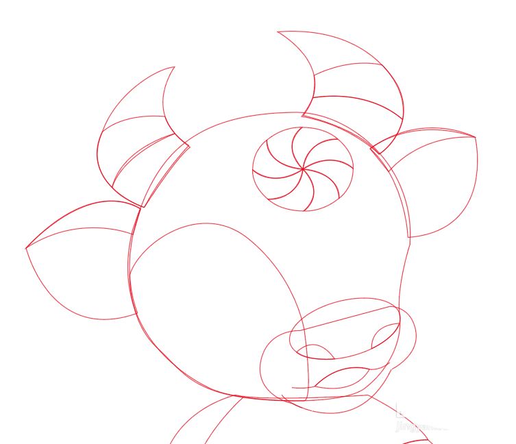 Illustrator绘制可爱生肖牛图标 矢量图标设计技巧 第4张 Illustrator绘制可爱生肖牛图标 矢量图标设计技巧 第4张