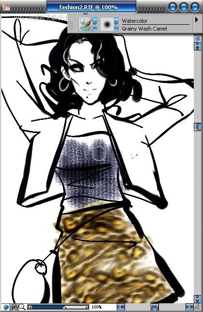 Painter结合数码板绘制女子时装效果图  第14张