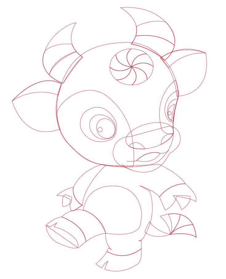 Illustrator绘制可爱生肖牛图标 矢量图标设计技巧 第14张 Illustrator绘制可爱生肖牛图标 矢量图标设计技巧 第14张