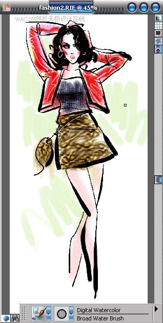 Painter结合数码板绘制女子时装效果图  第21张