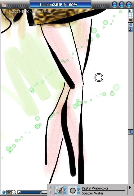 Painter结合数码板绘制女子时装效果图  第23张