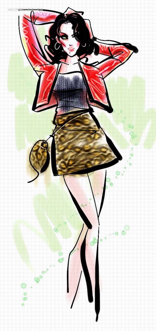 Painter结合数码板绘制女子时装效果图  第24张