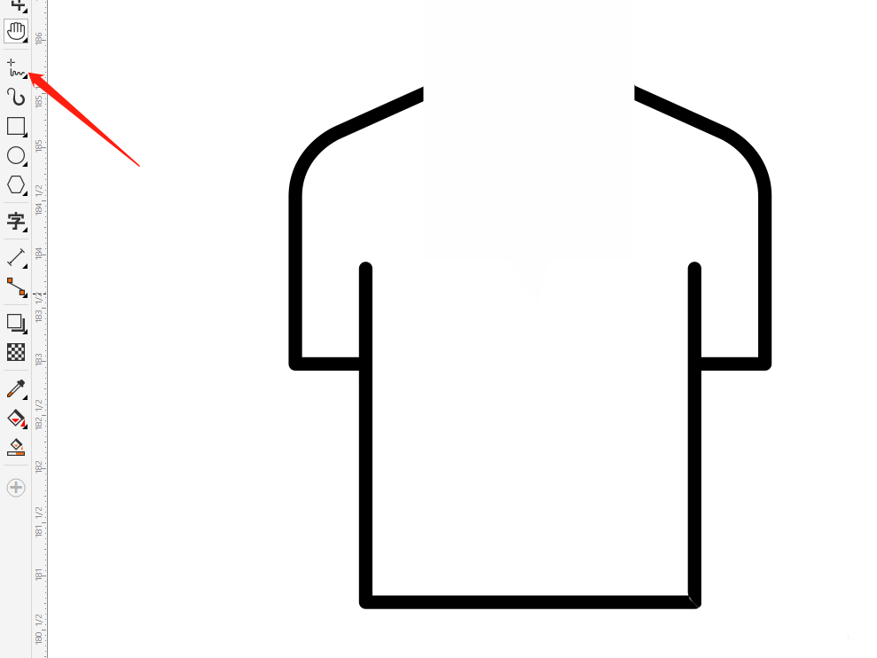 用Coreldraw绘制polo衬衫简笔画图形设计教程  第3张
