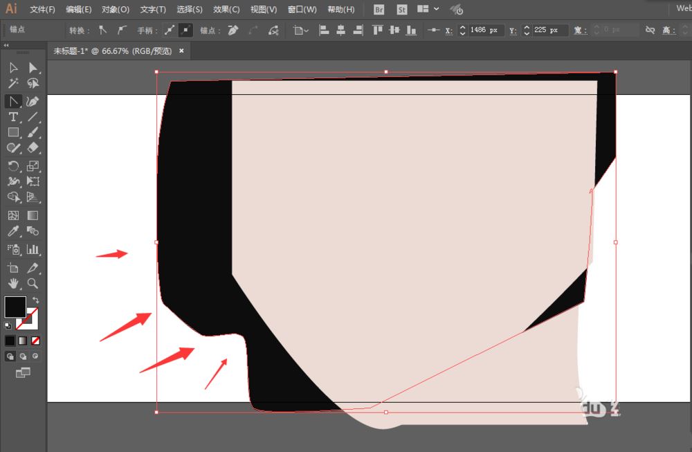 Illustrator手绘航海王女帝动漫形象的方法  第7张