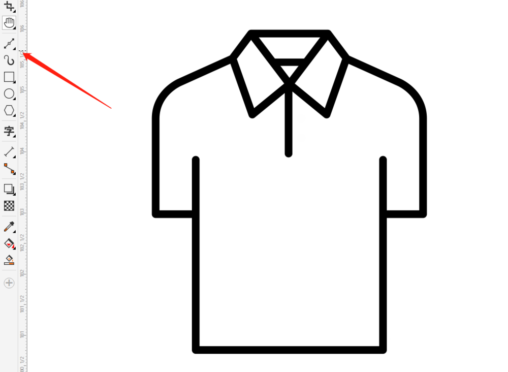 用Coreldraw绘制polo衬衫简笔画图形设计教程  第5张