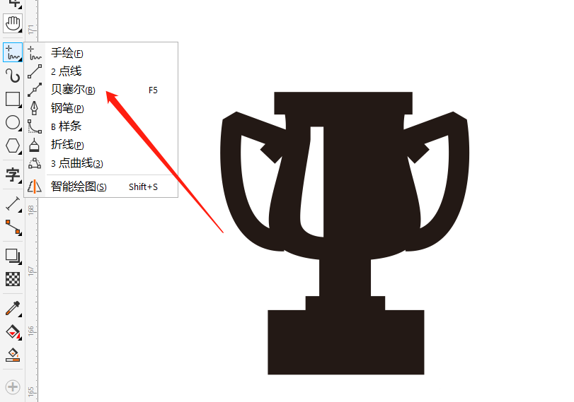 Coreldraw画黑白奖杯矢量图设计的技巧教程  第5张