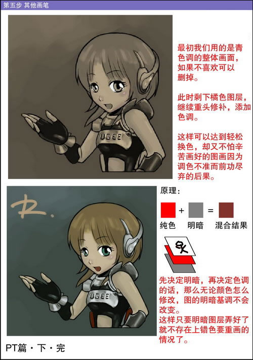 Painter给手绘漫画上色，Painter为手绘漫画上色教程  第5张