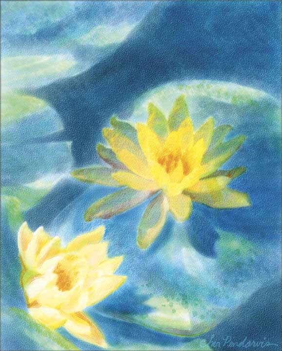 Painter使用仿真水彩进行湿笔绘画睡莲实例教程  第16张