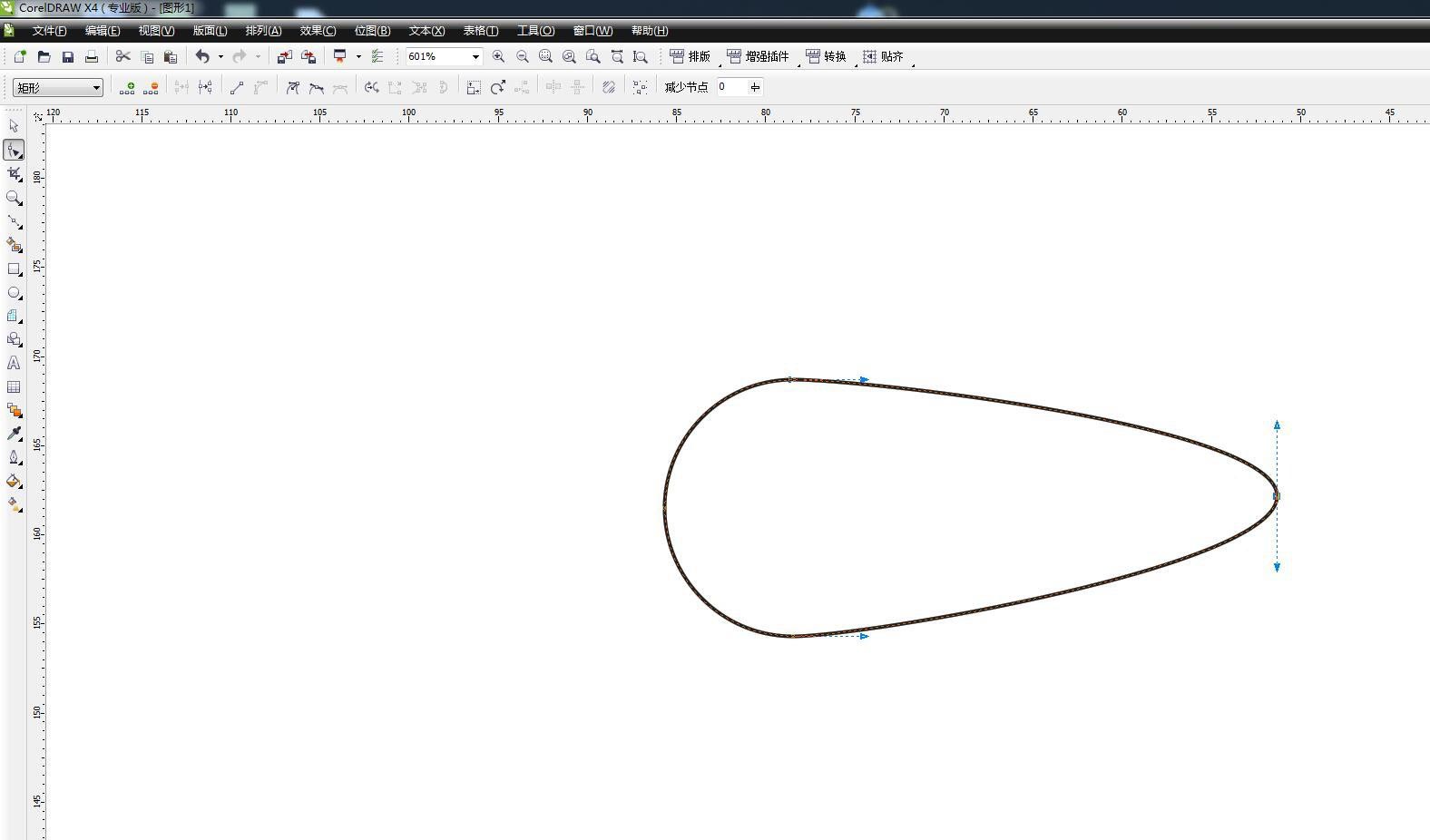 CorelDRAW贝塞尔工具的弹性模式调节节点的技巧 第4张 CorelDRAW贝塞尔工具的弹性模式调节节点的技巧 第4张