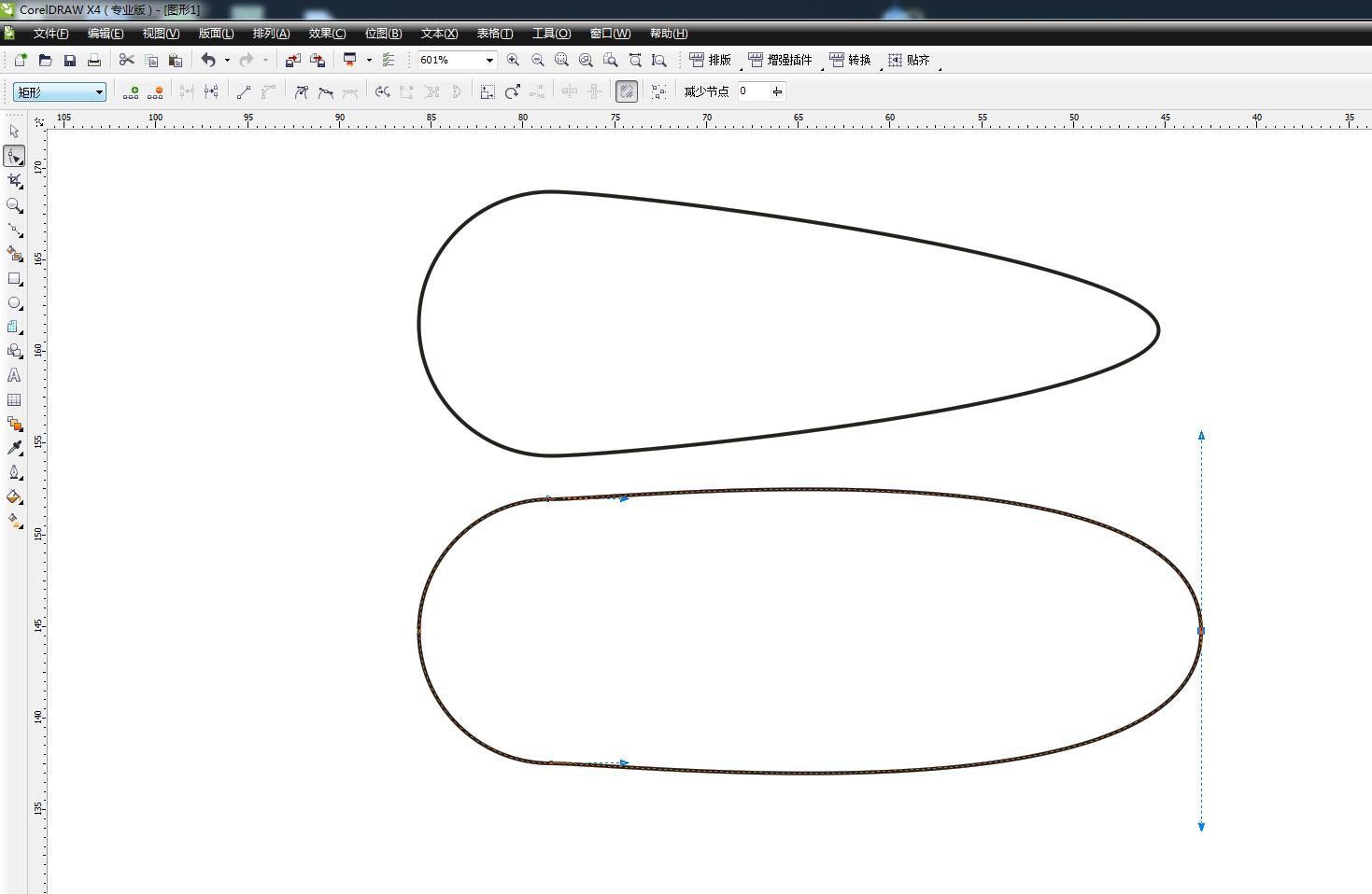CorelDRAW贝塞尔工具的弹性模式调节节点的技巧 第7张 CorelDRAW贝塞尔工具的弹性模式调节节点的技巧 第7张