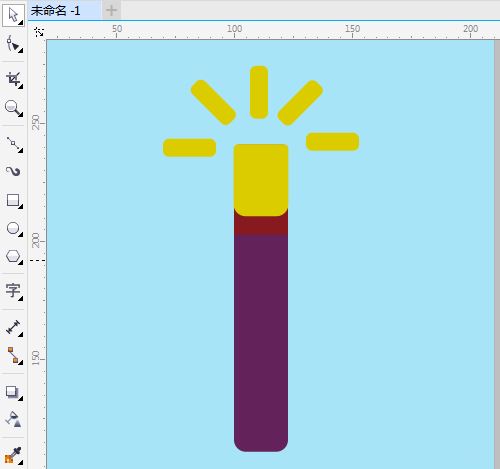 CorelDraw手绘荧光棒矢量图的方法教程