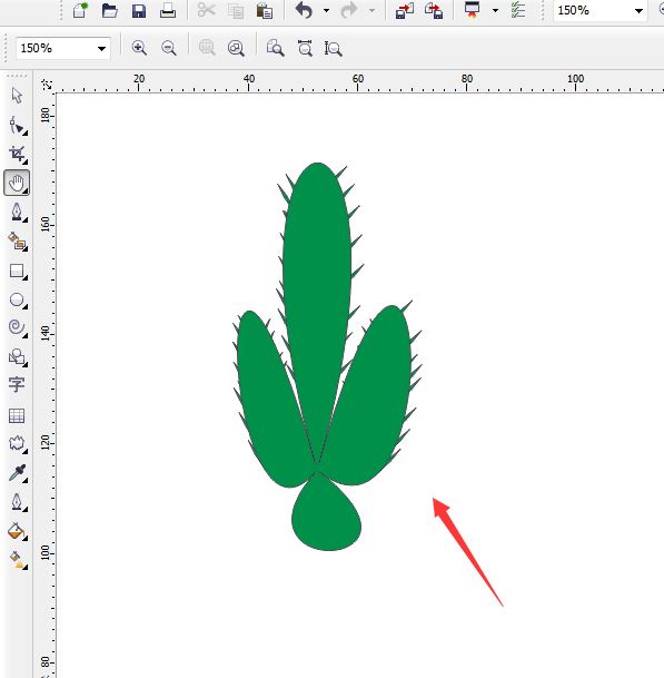 CorelDRAW手绘插画风格的仙人掌的方法教程  第7张