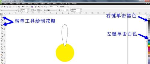 CorelDRAW X6钢笔工具绘制小雏菊的方法  第3张
