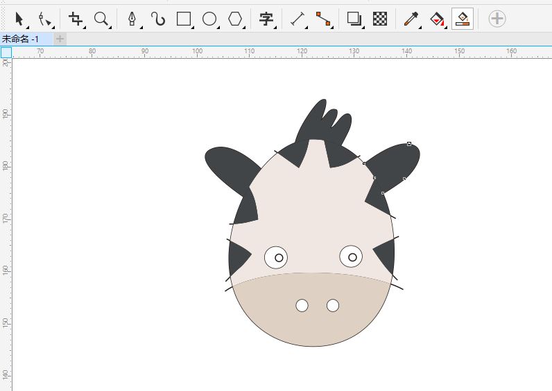 CorelDraw（CDR）绘制小羊头矢量图标的方法  第3张