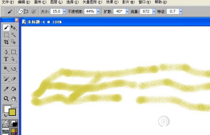 使用Painter画笔中的喷画笔绘制一些图形  第3张