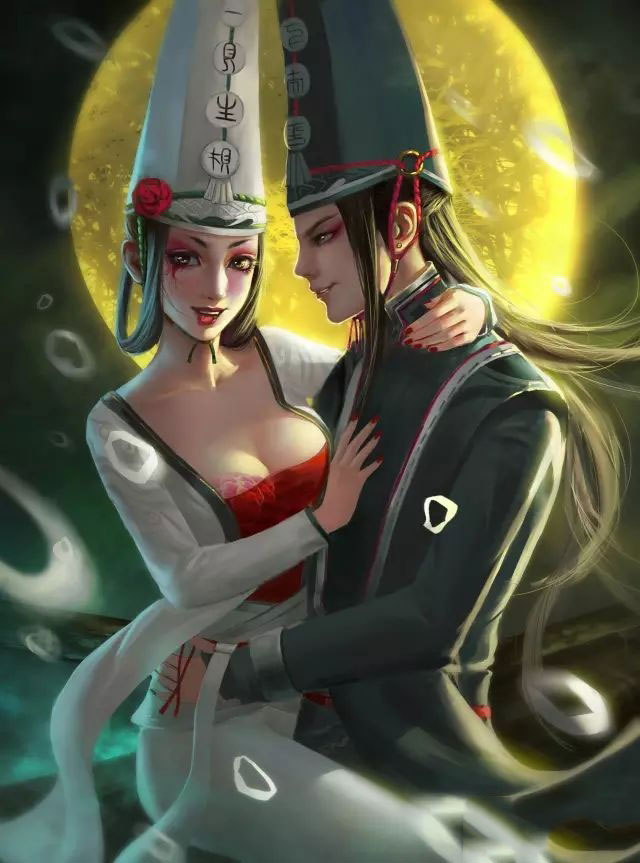 Painter绘制另类黑 白 无 常插画教程