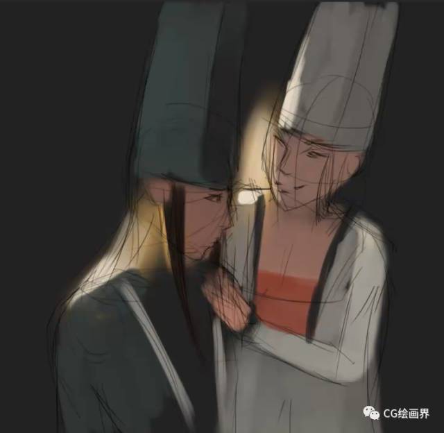 Painter绘制另类黑 白 无 常插画教程 第5张 Painter绘制另类黑 白 无 常插画教程 第5张