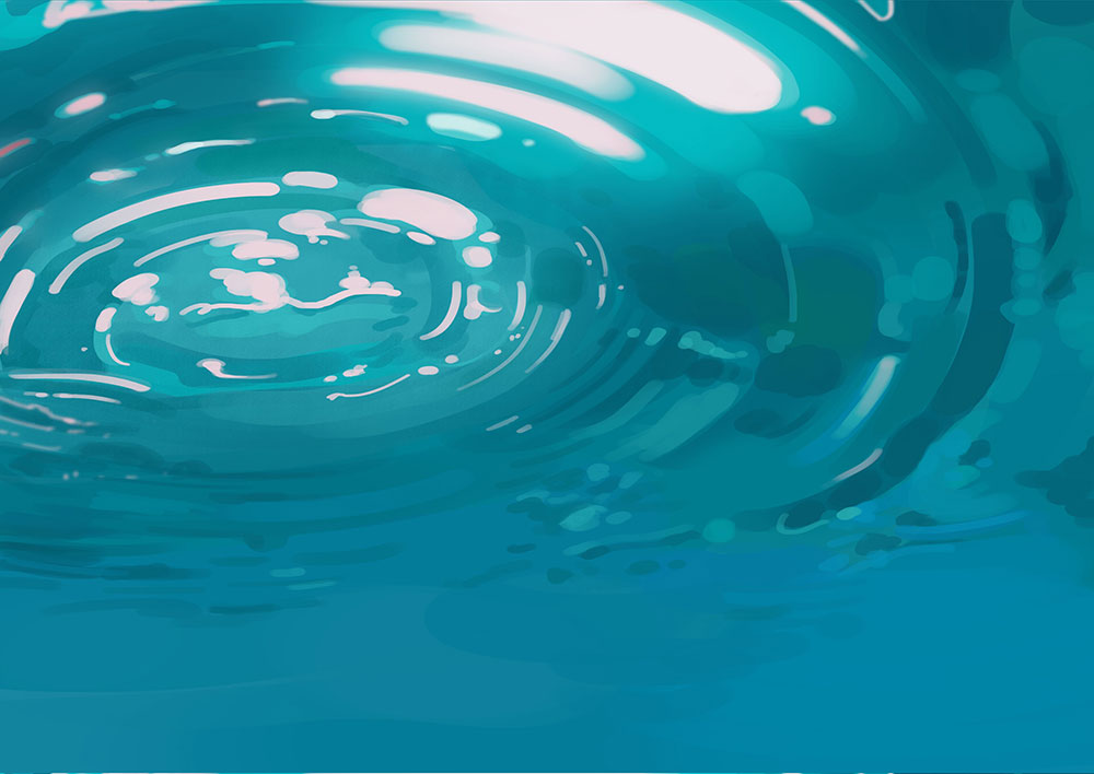 Painter四步轻松画出动漫中的水面波纹教程 第6张 Painter四步轻松画出动漫中的水面波纹教程 第6张