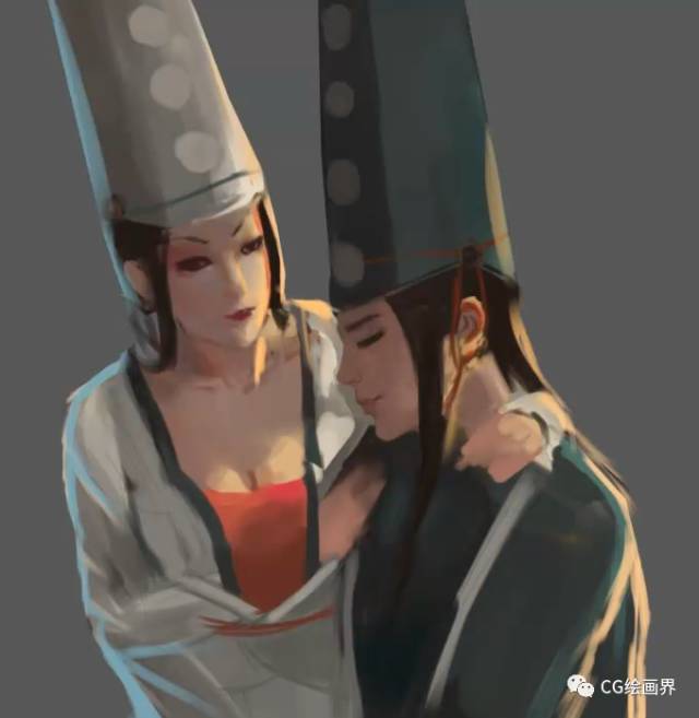 Painter绘制另类黑 白 无 常插画教程 第9张 Painter绘制另类黑 白 无 常插画教程 第9张