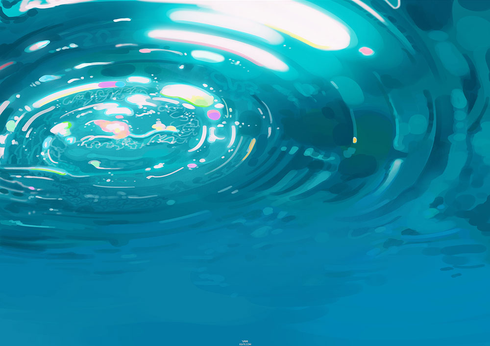 Painter四步轻松画出动漫中的水面波纹教程 第7张 Painter四步轻松画出动漫中的水面波纹教程 第7张