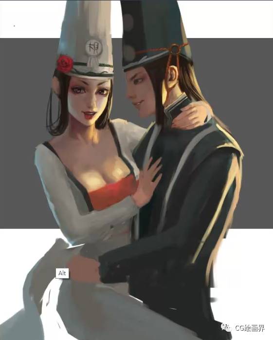 Painter绘制另类黑 白 无 常插画教程 第12张 Painter绘制另类黑 白 无 常插画教程 第12张