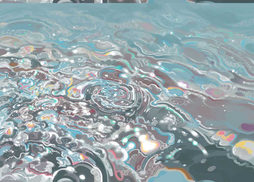 Painter四步轻松画出动漫中的水面波纹教程 第11张 Painter四步轻松画出动漫中的水面波纹教程 第11张