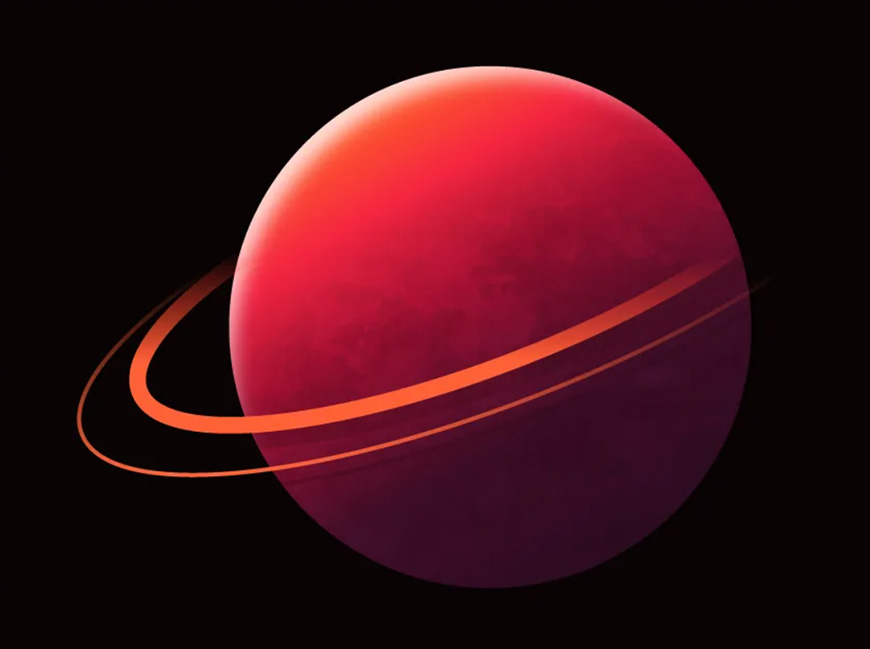 使用Illustrator绘制复古磨砂风格的星球设计教程  第7张