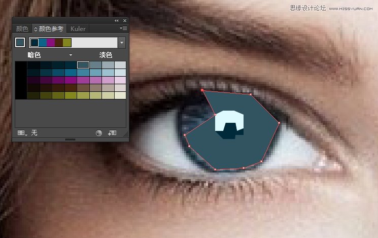 Illustrator绘制彩色低多边形特效人像效果教程 第5张 Illustrator绘制彩色低多边形特效人像效果教程 第5张