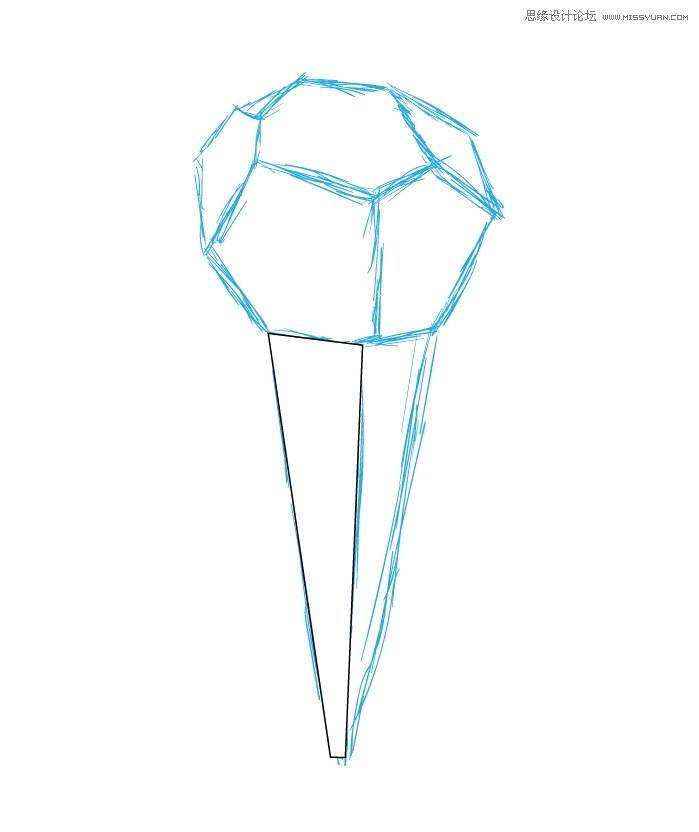 Illustrator绘制可爱的多边形纸艺效果雪糕  第4张