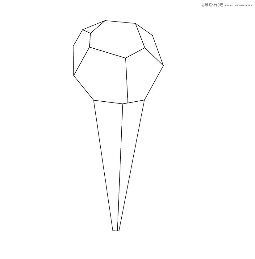 Illustrator绘制可爱的多边形纸艺效果雪糕  第6张