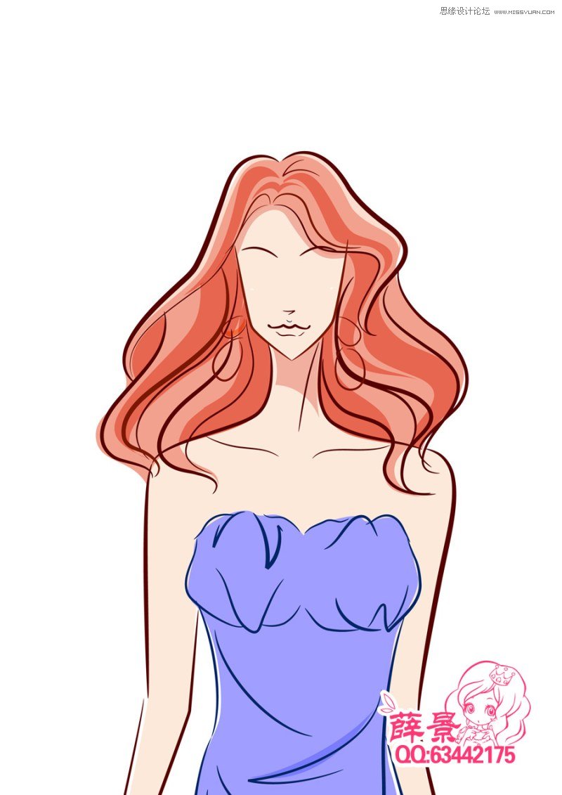 使用Illustrator结合位数板绘制时尚的人像插画  第3张